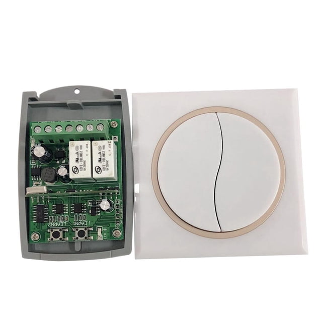 Panel De Pared Transmisor Remoto Inalámbrico, Interruptores De Iluminación De 433 Mhz - Interruptor De Control Remoto De 2 Para Baoblaze Interruptor de control remoto inalámbrico