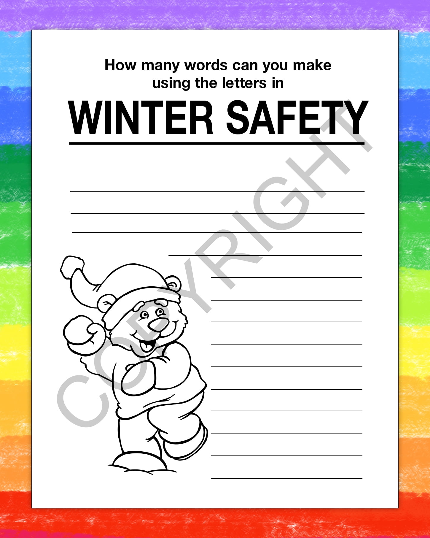 ZoCo: Kids Coloring and Activity Book for Winter and Holiday Safety, Pack 25