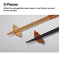 thumbnail image 4 of 6 Pieces Wood Chopstick Rest Exquisite Replacement Leaf Shape Stylish Household Restaurant Dining Table Holder Rack Coffee, 4 of 10