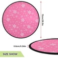 thumbnail image 2 of Snowflakes Winter Pink Christmas Tree Mats Waterproof Tree Skirt, Christmas Xmas Tree Stand Tray Mat Floor Protector Pad for Holiday Party Decoration, 28.3", 2 of 6