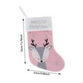 thumbnail image 2 of Babys First Christmas Stocking,Large Christmas Ornaments 2026 Pink Grey | My 1st Christmas Stockings for Baby Girls or Boys,Double-Sided Wool Home Decorations for Xmas Tree Window Fireplace, 2 of 4