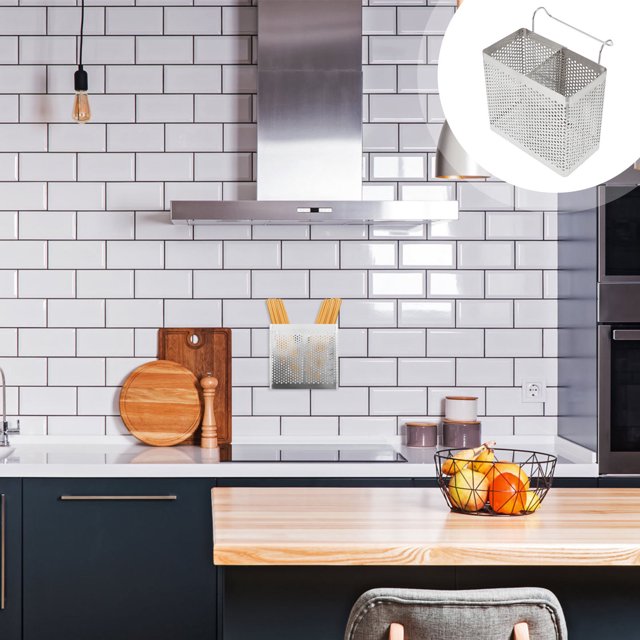 unbranded Escurridor Colgante Para Cubiertos En Acero Inoxidable Con De Doble Compartimento