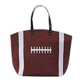 thumbnail image 2 of Women's Soccer Canvas Tote Bag Large Sports Beach Bag with Zipper Pocket Casual Oversized Shopping Work Bag Durable Polyester Lining 23", 2 of 9