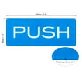 thumbnail image 2 of Uxcell Push Pull Door Sign Acrylic Self Adhesive Rectangle Sticker Blue 4 Pack, 2 of 6