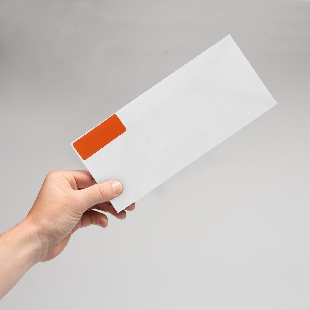 JAM Paper Return Address Labels, 1 x 2 5/8, Orange, 120 per Pack