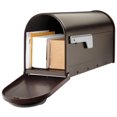 thumbnail image 2 of Architectural Mailboxes 8830RZ-10 Winston Post Mount Mailbox, Rubbed Bronze, Rubbed Bronze, 2 of 5