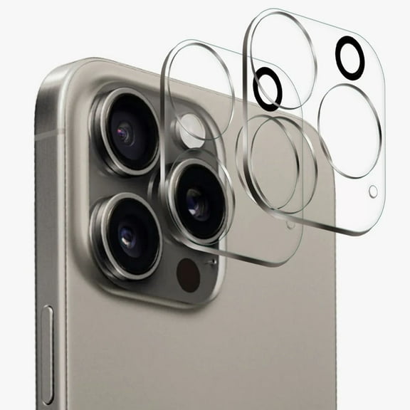 2-Pack HD Clear Tempered Glass Camera Lens Protector for iPhone 16 Pro / iPhone 16 Pro Max