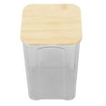 thumbnail image 3 of Récipient Hermétique pour Aliments, Bocal Transparent avec Couvercle en Bambou pour Cuisine Et Garde-Manger, Stockage De Nouilles Farine Céréales Riz Thé Grains De Café(1400ml), 3 of 14
