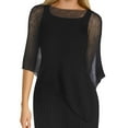 thumbnail image 2 of Pxiakgy Women Sheer Poncho Shrug Summer Sheer Blouse Top Lightweight Poncho Sheer Bolero for Formal Evening Dress Women'S Irregular Loose Lazy Thin of Ice Knit Sweater Sun Cape Shawl Black, 2 of 9