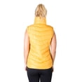 thumbnail image 2 of 2Luver, Women's, Quilted Padded Fleece Lining High Collar Vest With Zip Pockets, Zip Closure Stretchable Side Gathering, Mustard, 1X, 2 of 2
