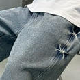 thumbnail image 6 of Staki Baggy Sweatpants Boys Boys Baggy Jeans Elastic Straight fit Stretch Denim Pants Loose Kids Clothes(Blue,15-16 Years), 6 of 7
