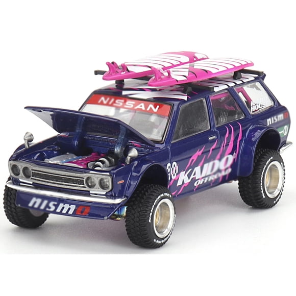 Miniatura diecast Petersen Datsun 510 4x4 Wagon Mini GT de 7,5 cm