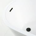 thumbnail image 2 of Kingston Brass VTRS632927C310 63-Inch Acrylic Oval Single Slipper Freestanding Tub with Drain in Glossy White/Matte Black, 2 of 8