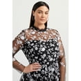 thumbnail image 5 of June & Vie Women's Plus Size Mesh-Overlay Maxi Dress, 5 of 5