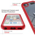 thumbnail image 4 of iPod Touch 7th Generation Case, iPod Touch 6th/5th Gen Case, Dteck Built-in Screen Protector Full Body Rugged Shockproof Case Hard Protective Cover for Apple iPod Touch 7th/6th/5th Gen,Red, 4 of 6