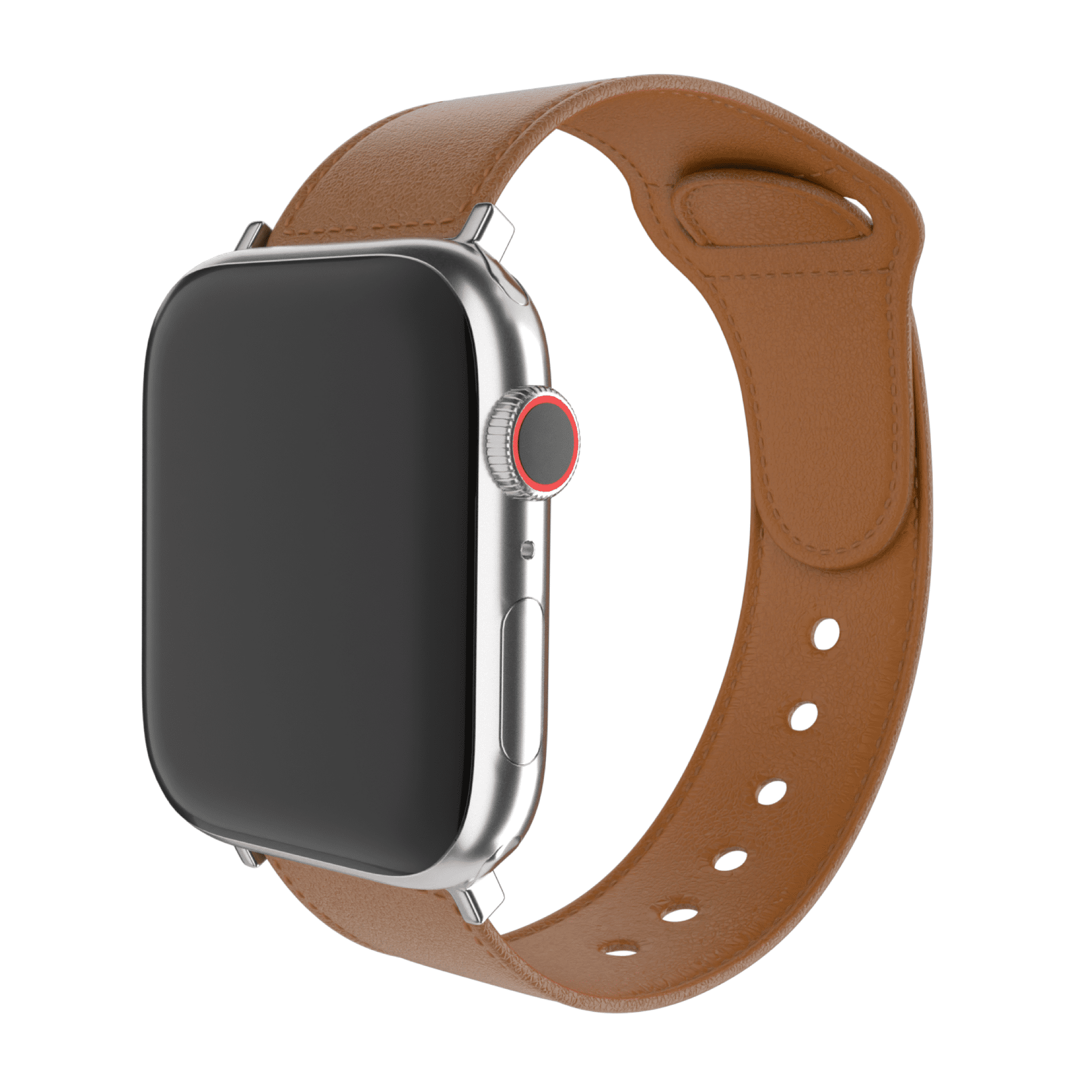 Rustico AC0080-0002-40-BLK Leather Apple Watch Band in Black