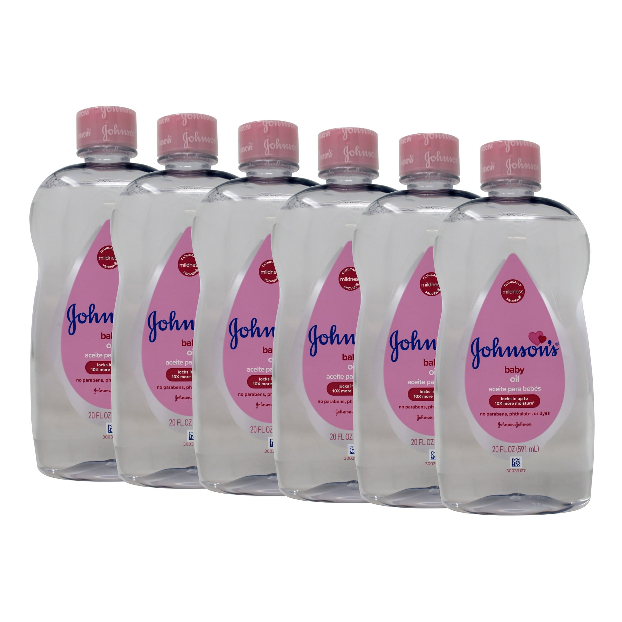 JOHNSON'S Baby Oil 20 oz (Pack of 6)