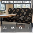thumbnail image 4 of Uorisanigo RV Dinette Cushion Covers Leopard Paw Print Camper Seat Covers Dinette Booth, Replacement Couch Cushion Slipcovers Washable Camper Accessories Fits RV Bench Seat, 4 of 7
