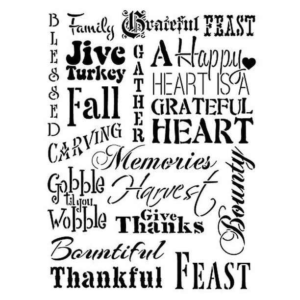 Thanksgiving Background Word Stencil by StudioR12 | Rustic ...