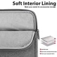 thumbnail image 4 of Vena 15.6 Inch Macbook Sleeve, Padded Laptop Sleeve Water Resistant Shockproof Protective Slim Carrying Case Bag with Front Pouch Pockage, Durable for Notebook, Lenovo, Dell HP, Gray, 4 of 8