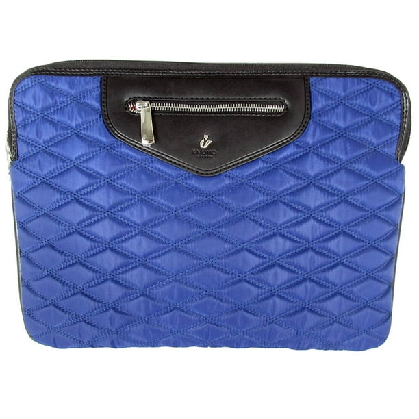 Knomo London Womens Whitfield Quilted 13" Laptop Sleeve, Marine Blue