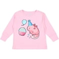 thumbnail image 3 of Inktastic Cute Axolotl Birthday with Cupcake Boys or Girls Long Sleeve Toddler T-Shirt, 3 of 5