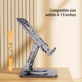 thumbnail image 3 of Stand for Tablettablet and Cell Phone Desktop Stand with 360° Rotating Base,Foldable and Liftable Aluminum Stand,Universal Supporting 4-12.9 Inch Laptop/Tablets /Mobile Phone, 3 of 7