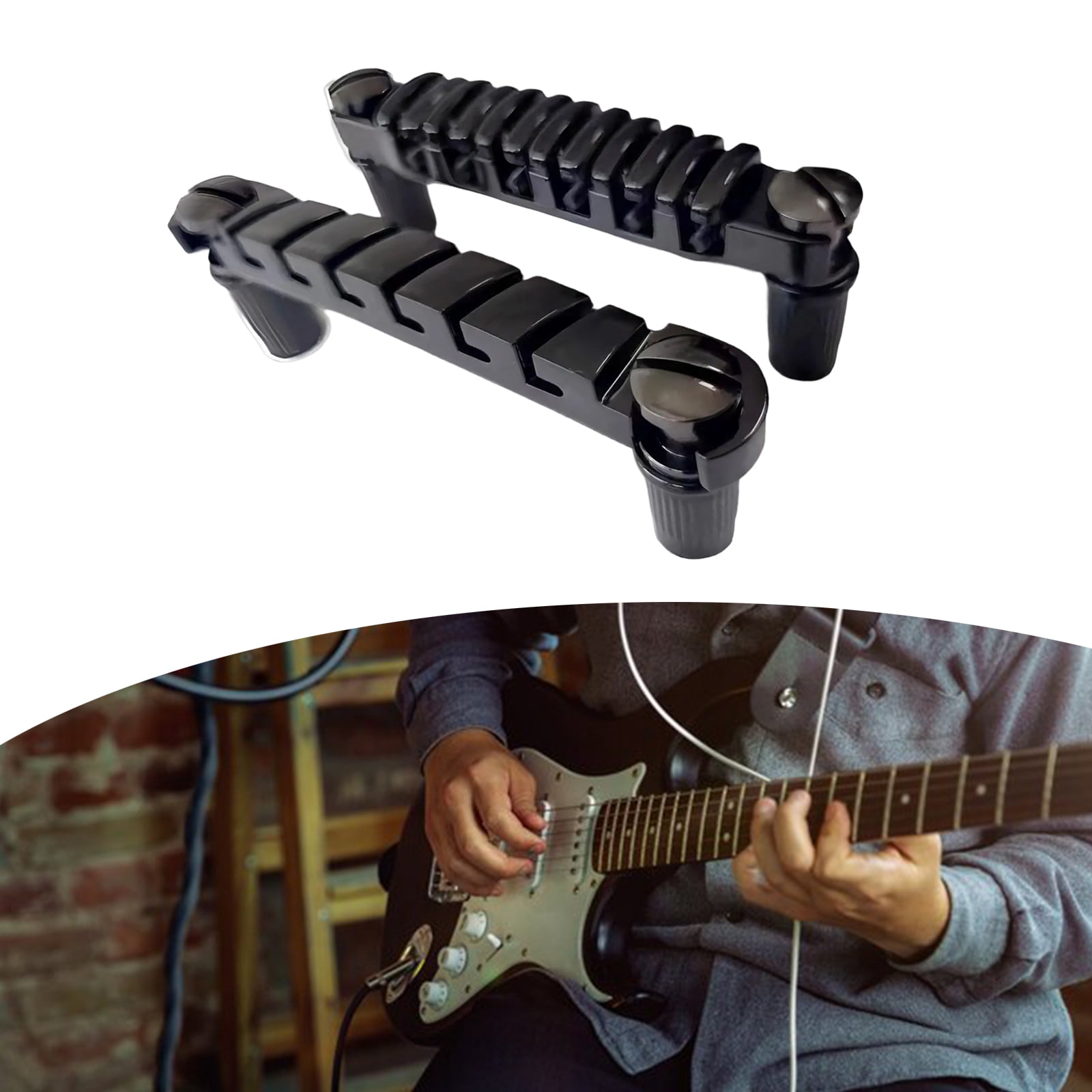 Electric Guitar Bridge Change Guitar Bridge Tailpiece Individual Saddles for 6 String Electric Guitars Parts