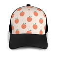 thumbnail image 3 of Naloa Orange Peach Adult adjustable Print Baseball Hat, Patchwork curved brim baseball capfor Men and Women, One Size, 3 of 5
