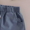 thumbnail image 7 of Baby Outfits Boy Independence Day Gentleman Children Set Summer Short Sleeve Shirts and Overall Shorts Two Piece Baby Outfits Blue 1 Years-2 Years, 7 of 7