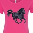thumbnail image 4 of Inktastic Beautiful Galloping Black Horse Women's T-Shirt, 4 of 5