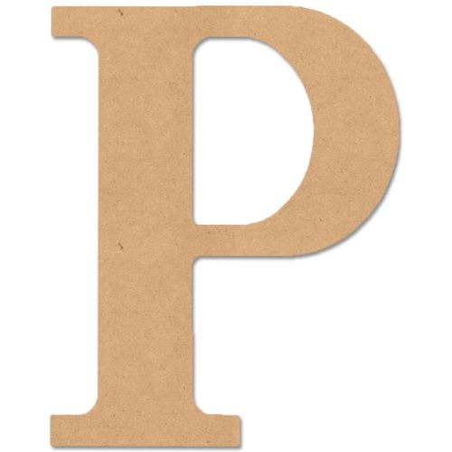 MPI MDF9-L416 LETTER P -MDF WOOD LETTER 9.5
