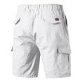 thumbnail image 4 of Trgacdwlo Mens Cargo Shorts High Elastic Waist Lightweight Mens Athletic Shorts Summer Camping Travel Men Gym Shorts with Pocket White XXXL, 4 of 4