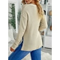 thumbnail image 6 of Aleumdr Women Button Neck Sweater Long Sleeve Chunky Oversized Fall Tunic Sweaters 16 18, 6 of 9
