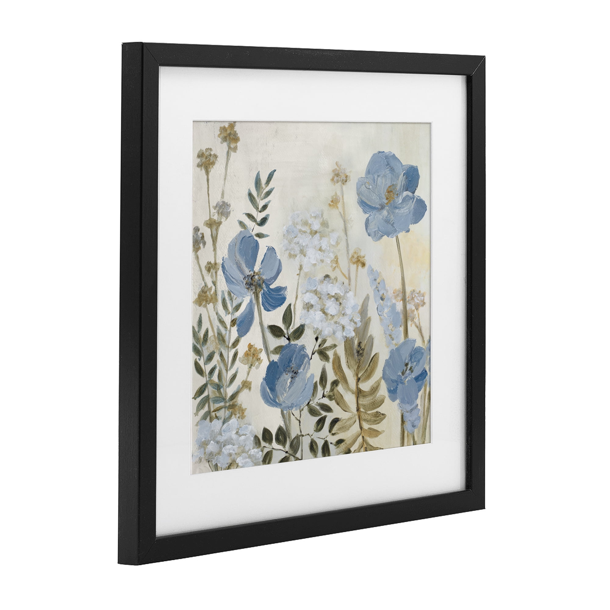 Stupell Industries Peaceful Blue Iris Garden Black Framed Print Under Glass, design by Lanie Loreth
