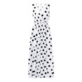 thumbnail image 5 of AXXD Dresses For Women 2023 Party Knee-Length Tank Swing Dress Sleeveless V-Neck Summer Polka Dot Dresses For Girl Fit&Flare Daily Casual Party Dress, 5 of 7