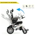 thumbnail image 3 of Fold And Travel Lightweight Foldable Remote Control Portable Electric Power Wheelchair - Silver Frame with 2 Batteries, 3 of 6