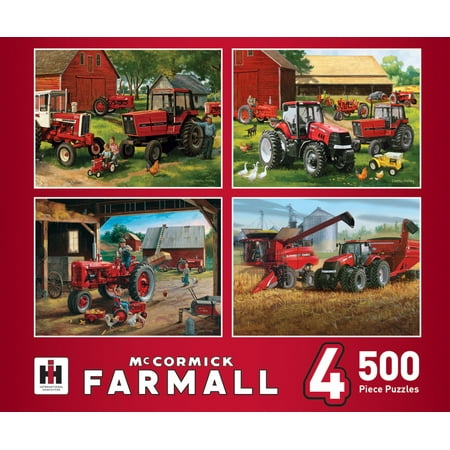 UPC: 0705988414022 | MasterPieces 500 Piece Jigsaw Puzzle for Adults – Farmall 4-Pack – 14 x19