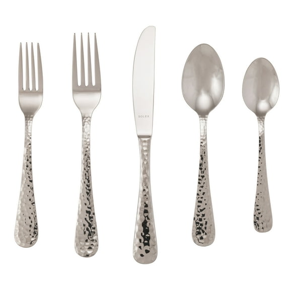 10 Strawberry Street Lena 20 Piece 18/10 Stainless Steel Flatware Set, Silver