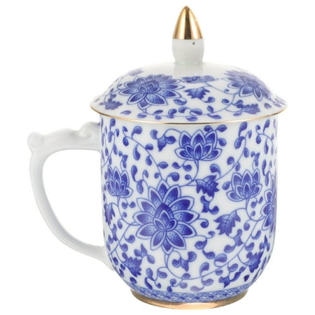 

Tea Cup With Lid Vintage Style Ceramic Loose Tea Steeper Cup Asian Tea Cup