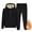 Black, variant on Plus Size Outerwear Sets for Women Warm Sherpa Fleece Lined Sweatshirts and Pants Casual Going Out Clothes Winter Loungewear