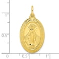 thumbnail image 3 of Finest Gold Sterling Silver Gold-Tone Polished Solid Miraculous Medal Pendant, 3 of 3