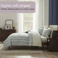 thumbnail image 2 of Virtu Queen Comforter Set, Striped Queen Size Comforter Set, 7-Pc All Season Bedding Comforter Set, Off White, 2 of 8