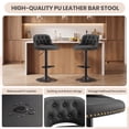 thumbnail image 6 of EOP Swivel Bar Stools Set of 2, Adjustable Height PU Leather Bar Chairs with Curved Backrest, Modern Counter Height Bar Stools for Kitchen Island Dining Room, Black, 6 of 10