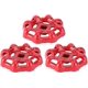 thumbnail image 1 of CHAO Juego de 3 manijas de rueda redondas de metal para manguera de grifo con babero para exteriores - 6 x 6 cm, 1 of 5