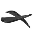 thumbnail image 5 of Pair Side Fender Vent Cover Trim PU Rubber Glossy Black Universal Car Exterior Decor, 5 of 5