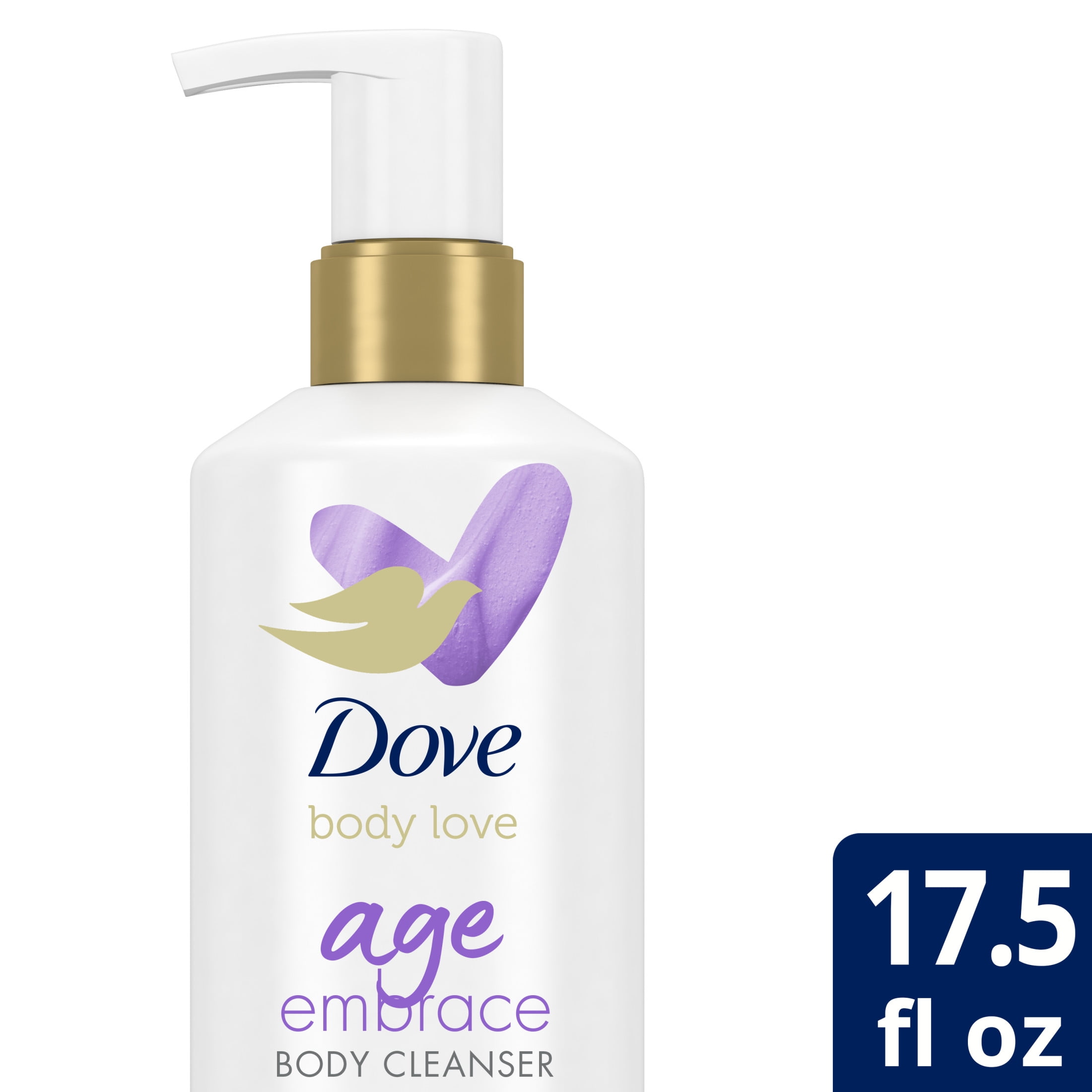 Dove Body Love Age Embrace Liquid Body Wash Cleanser for Maturing Skin, 17.5 oz