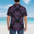 thumbnail image 4 of Fuzoiu Paisley And Owls Print Hawaiian Shirt for Men, Summer Beach Casual Short Sleeve Button Down Shirts, Men’s Beach Summer Shirts with Pocket,Large, 4 of 7
