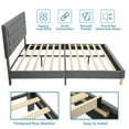 thumbnail image 6 of Lusimo Queen Size Bed Frames with Fully Fabric High-Adjustable Headboard Upholstered Bed Frame Queen with Strong Wooden Slats Grey, 6 of 11