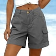 thumbnail image 3 of Yievot Women's Hiking Cargo Shorts with Pockets High Waist Lightweight Summer Casual Shorts for Outdoor Running Athletic Camping Travel Golf, 3 of 8